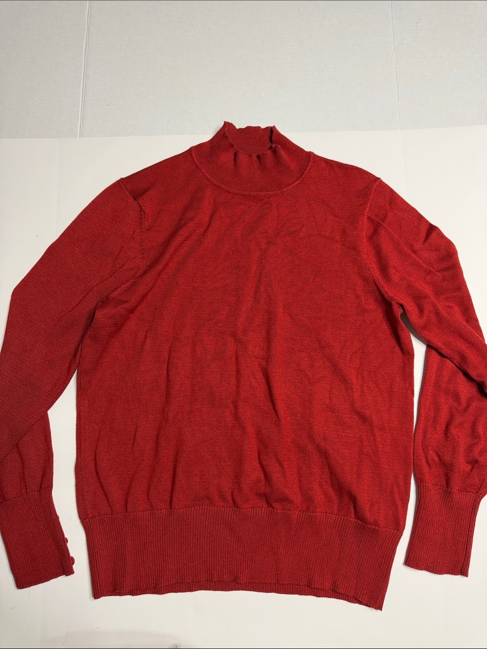 Spense Dark Red Turtleneck Sweater
